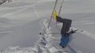 Guy Fails and Fails While Ramp Jumping in Snow as he Skies
