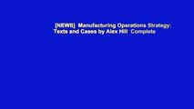 [NEWS]  Manufacturing Operations Strategy: Texts and Cases by Alex Hill