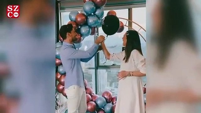 Merve Aydın bebeğinin cinsiyetini parti ile açıkladı
