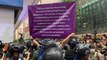 New purple flag warning protesters about breaking national security law used by Hong Kong police