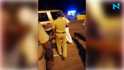 Former DMK MP misbehaves with police, kicks them on road