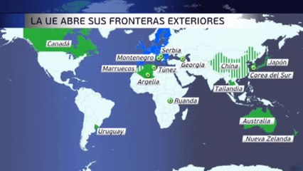 Download Video: Europa abre hoy sus fronteras a 15 países