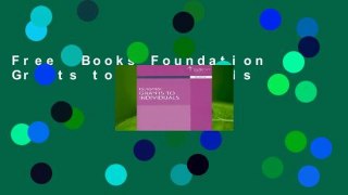 Free eBooks Foundation Grants to Individuals
