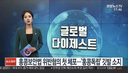 홍콩보안법 위반혐의 첫 체포…'홍콩독립' 깃발 소지 혐의