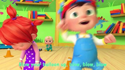 Toy Balloon Car Race   CoComelon Nursery Rhymes & Kids Songs