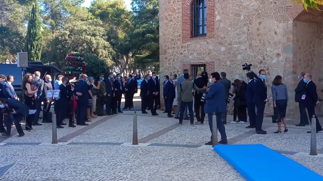 Llegada del Rey y autoridades portuguesas al Encuentro Hispano-Luso