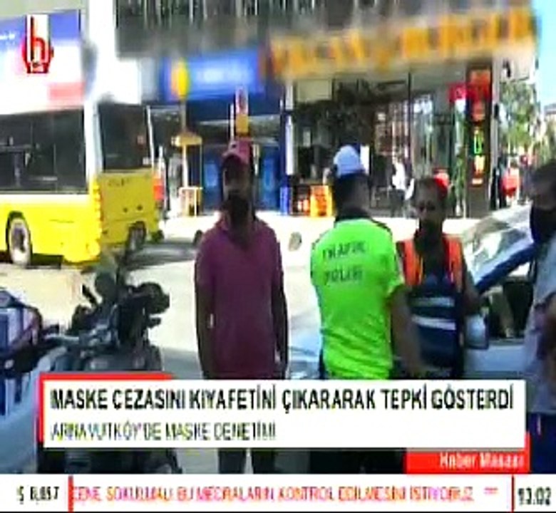 BELEDIYE ISCISINE MASKE CEZASI. 1.7.2020. ÇRS.