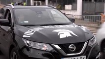 Los trabajadores de Nissan Barcelona se manifiestan en las inmediaciones de la fábrica en Los Corrales de Buelna