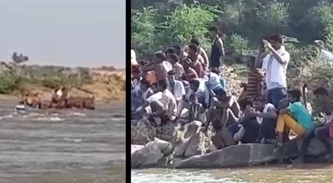 मानसून अलर्ट: नदी के बहाव में फंस गया ट्रैक्टर, देखिए रोंगटे खड़े कर देने वाला वीडियो