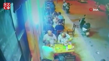 Lokantadaki silahlı saldırı kamerada