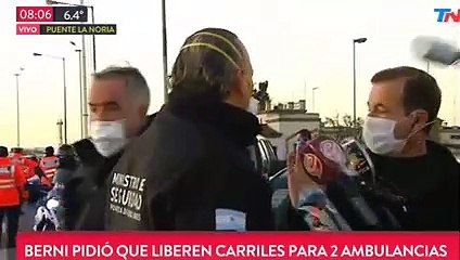 La furia de Sergio Berni en puente La Noria: "Los controles son para facilitarle la vida a la gente, no para enquilombársela más"