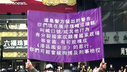 Hong Kong'da 'mor bayrak' devri: Yeni ulusal güvenlik yasası sert şekilde uygulanmaya başladı