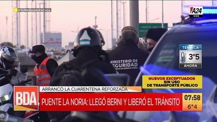 Sergio Berni enojado con el operativo en Puente La Noria