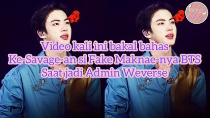 BALASAN SAVAGE SI ADMIN WEVERSE, KIM SEOKJIN BTS