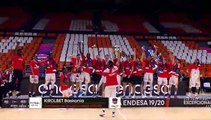 El Baskonia celebra con euforia la victoria en la Liga Endesa tras derrotar al Barça