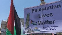 Miles de palestinos protestan en Gaza contra la anexión israelí