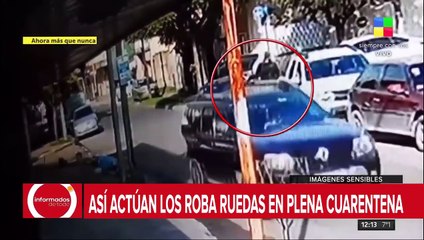[VIDEO] Así actúan los "roba ruedas" en plena cuarentena