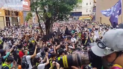 'One nation, one Hong Kong!' Thousands gather in defiance of national security law