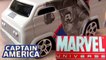 5 Marvel diecast Cars Captain America, Punisher, Loki, Silver Surfer 1:55 scale