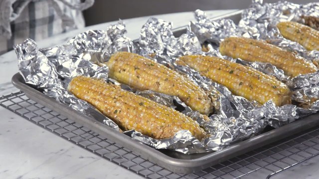 Oven Roasted Parmesan Corn on the Cob