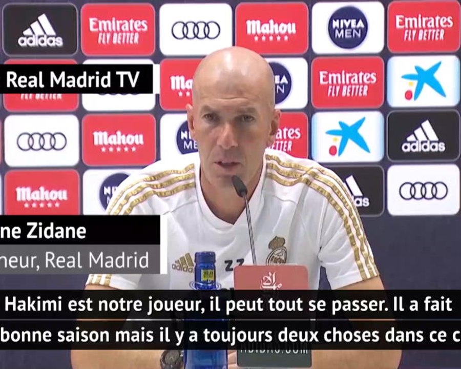Transferts - Zidane sur Hakimi : "Il y a toujours le sportif et l'économique au Real"