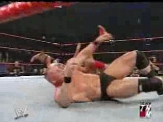 WWE - Brock Lesnar hits the F5 on Ric Flair