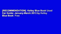 [RECOMMENDATION]  Kelley Blue Book Used Car Guide: January-March 2013 by