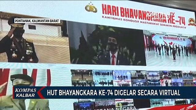 Gelaran HUT Bhayangkara ke-74 Dilakukan Secara Virtual