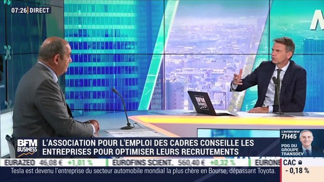 Gilles Gateau (APEC) : L'APEC accompagne les cadres tout au long de leur parcours professionnel ainsi que les jeunes diplômés - 02/07