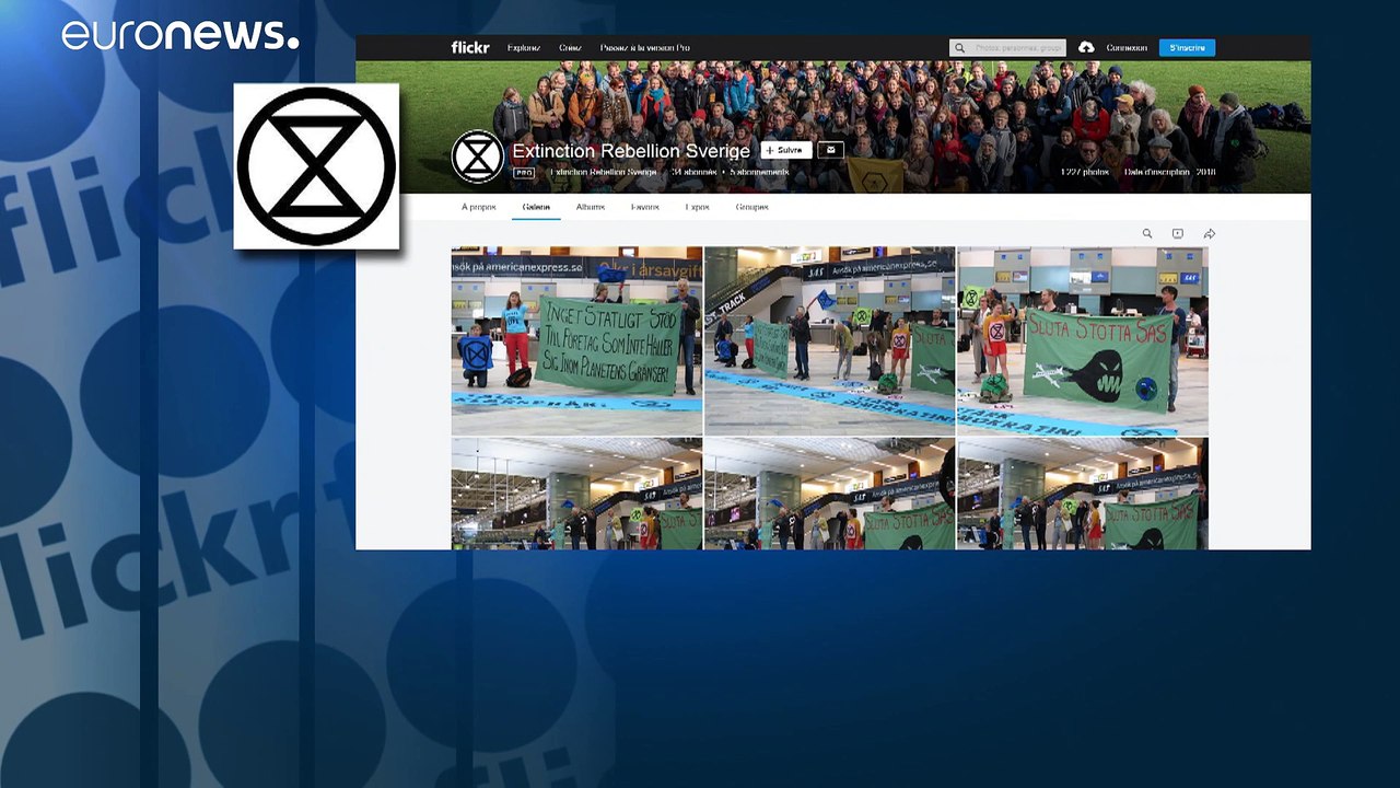 Klimaprotest in Schweden: Aktivistin klebt sich von außen an ein Flugzeug