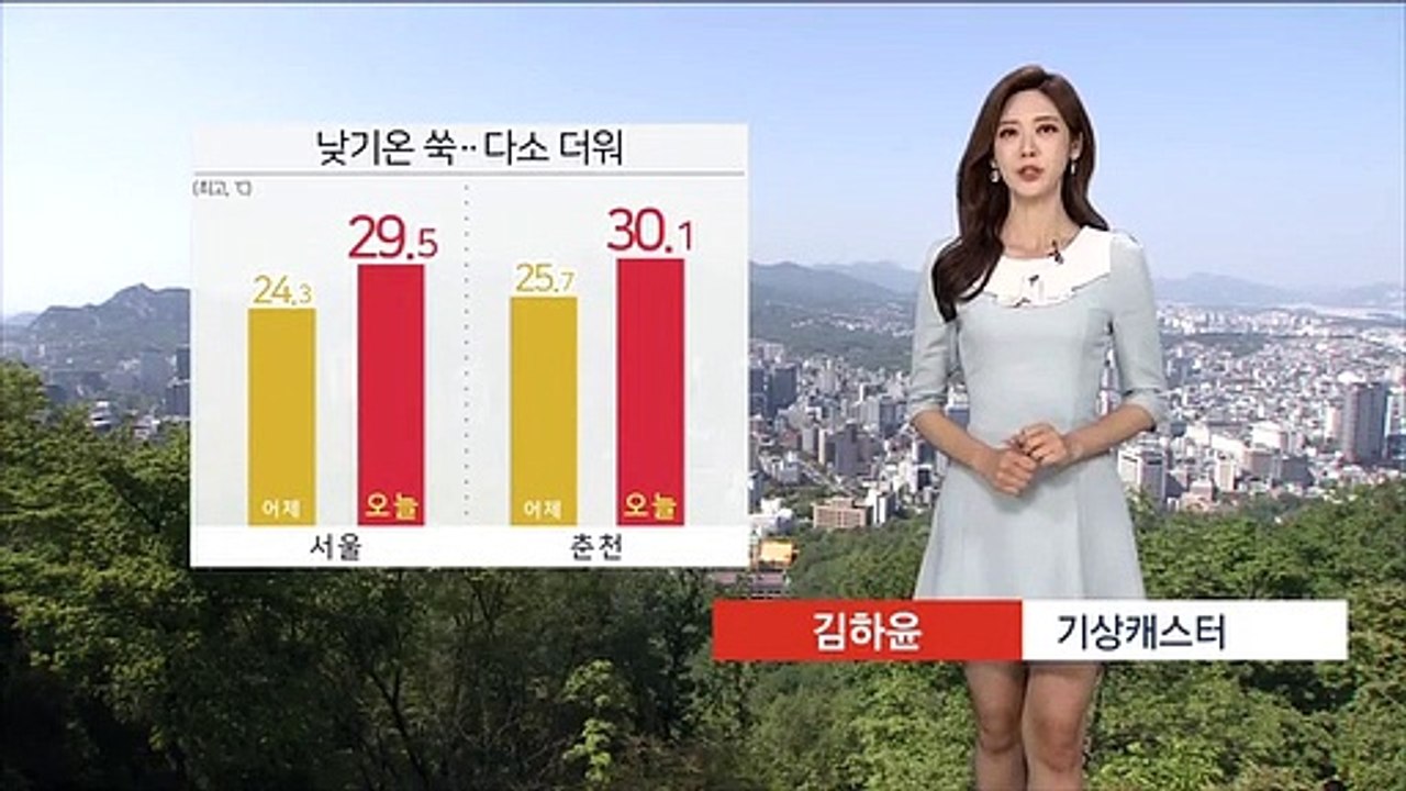 [날씨] 밤까지 곳곳 소나기…내일도 30도 안팎 더위