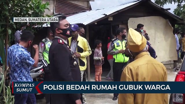 Mengharukan! Polres Tanah Karo Bedah Rumah Milik Petani