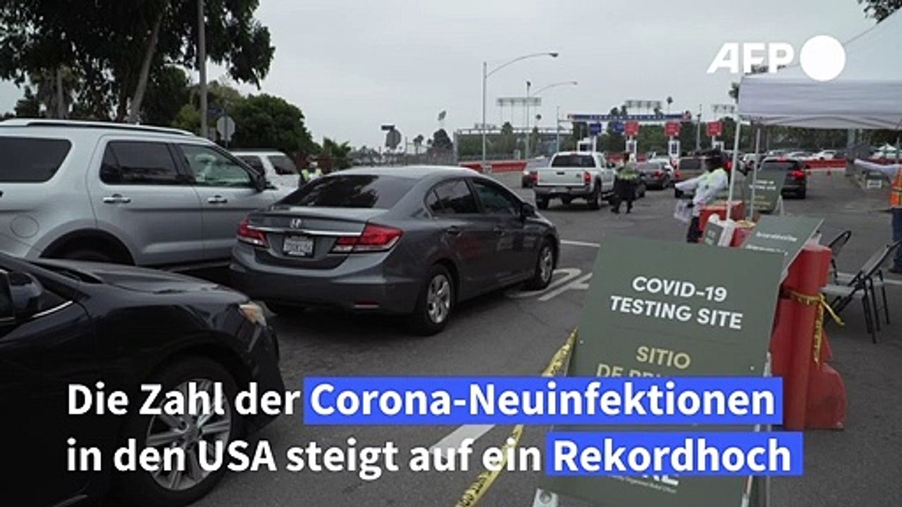 Corona-Infektionsrate in den USA auf neuem Rekordhoch