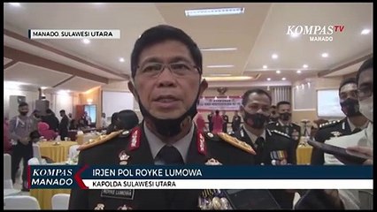 Upacara Virtual Hut Bhayangkara Ke-74 Di Polda Sulut