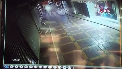 İzmir'de iş yerine pompalı tüfekle saldırı kamerada