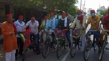 समाजवादी पार्टी की साइकिल यात्रा को हरिओम यादव ने हरी झंडी दिखाकर किया रवाना
