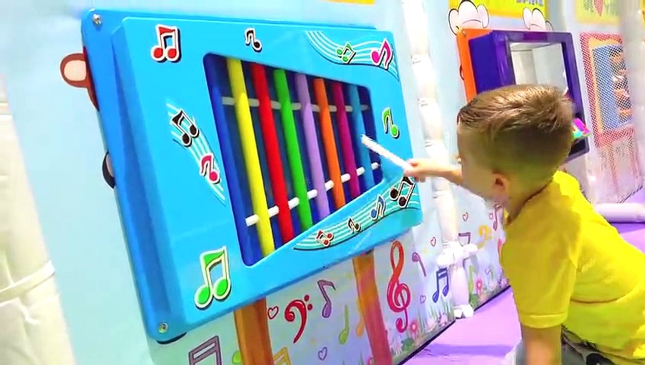 Diana and Roma have fun playing at the Indoor Playground for kids