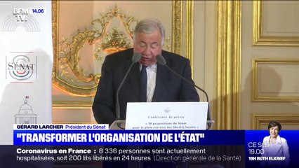 Gérard Larcher (LR) considère que "l'organisation de l'État doit être profondément transformée"