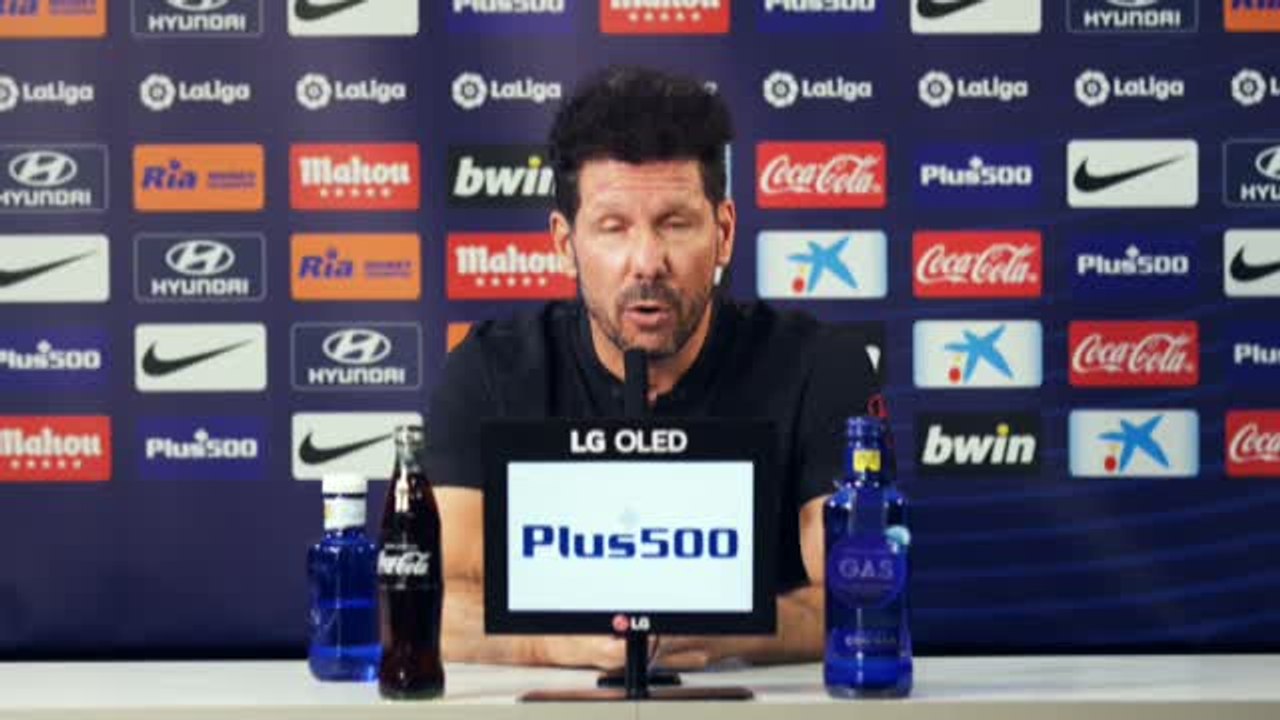 Simeone: "Tres minutos pueden ser determinantes, perdimos una final de Champions por tres minutos"
