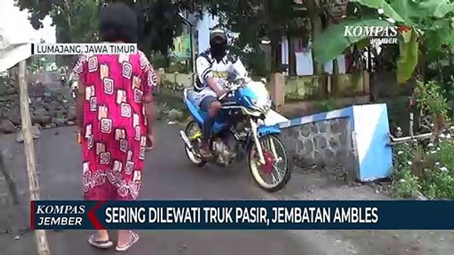 Sering Dilewati Truk Pasir, Jembatan Antar Kecamatan Ambles
