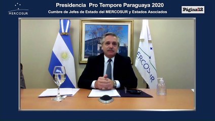 Alberto Fernández en la cumbre del Mercosur