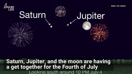 Saturn, Jupiter and the Moon Will Meet Up in the Sky for July 4th