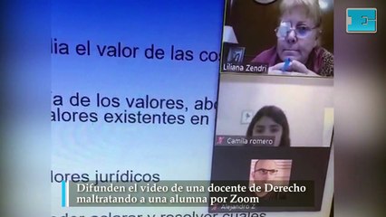 Una docente de Derecho maltratando a una alumna por Zoom