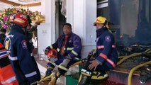 Investigators examine charred remains of $64m Thai mansion fire damaged by fire