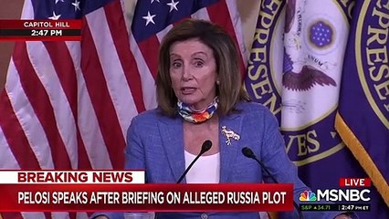 Pelosi says that sanctions against Russian intelligence were removed because of Trump -- Republicans wanted them
