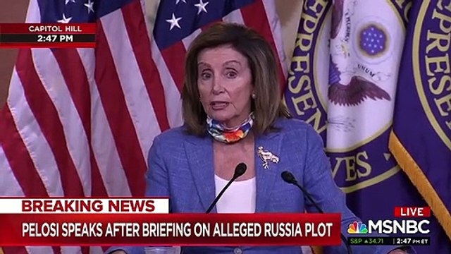 Pelosi says that sanctions against Russian intelligence were removed because of Trump Republicans wanted them