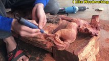 Wood Carving Skills And Techniques Extremely Peak Of Carpenter - Sculpting A Hor