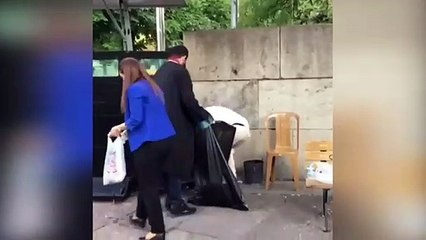 TBMM önünde baro başkanları temizlik yaptı