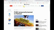 PUBG Baned in Pakistan