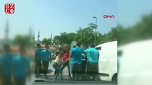 Fatih'te trafikte tartıştığı kişiye silah çeken kişi kamerada